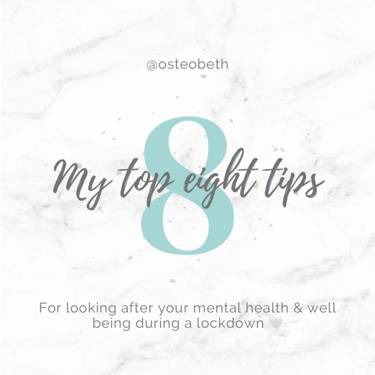 My top eight mental health tips during covid19